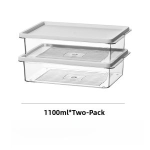 Antibacterial Food Grade Sealed Preservation Box Refrigerator Freezer Storage Container Rectangular Shaped Plastic Box Organizer