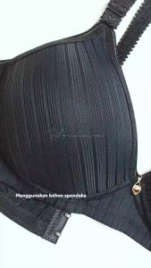 Youve (You Have) BH Bra Wanita BH Tanpa Kawat Busa Tipis Motif Garis 100122