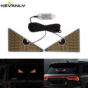 USB Dynamic Devil Eyes Light Car Windshield Dynamic LED Matrix Panel Screen Light for Car Truck Window Decor Lighting
