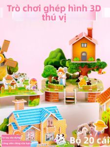 3D Building Model Puzzle Educational Toy