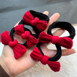 Rubber Band for Women Tie-up Hair Head Rope Bow Hair Rope High Elastic Durable Hair Band for Girls Ponytail Leather Band Adult Headdress
