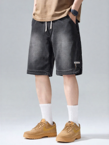 Wood soon | Retro Breathable Loose Jeans Shorts for Men