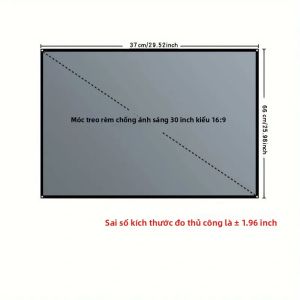 Màn Chiếu Kim Loại Chống Ánh Sáng Độ Nét Cao Cho Rạp Chiếu Phim Tại Nhà 30-133 Inch Nhiều Kích Cỡ Lắp Đặt Bằng Móc Dán Không Cần Khoan