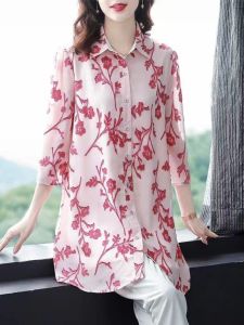 QIAOXIZI | Plus Size Loose Belly Cover Stylish New Womens Shirt