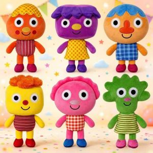 Super Simple Songs Plush Doll Kernel Jelly PomPom Cute Cartoon Stuffed Toy Soft Plushies for Toddlers Kids Educational English Learning Toy Birthday Gift