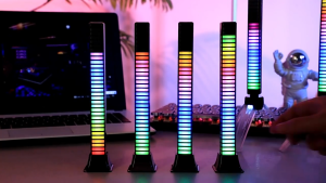 LED Car Sound Control Equalizer RGB Multicolor Music Rhythm Light Bar Ambient Neon Light Rechargeable / Plug-in