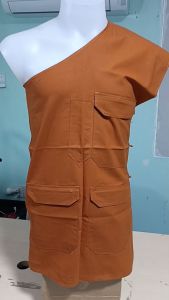 เสื้อ ผ้าพระ อังสะ 3 กระเป๋า ผ้าฝ้าย อังษะ พระ เณร เสื้อพระ สังฆภัณฑ์ (ร้านบุญพาสุข)