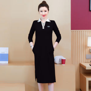 Đầm POLO Dài Kiểu Cổ Âu Gọn Gàng