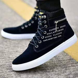 2025 Casual Canvas Rubber Shoes For Men High Cut Shoes Mens High Top Sneakers Ankle Martin Boots For Student