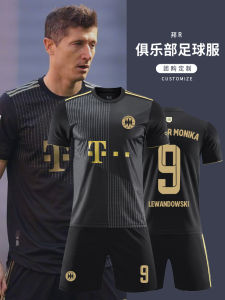 Levan Football Away Match Kit Black And Gold Beer Festival Uniform Short Set Mens Competition Teamwear Bayern Munich Fan Edition