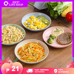 Utility 8" 20cm Wheat Fiber Dinner Plate Round-shaped Dishes Unbreakable Dinner Plates