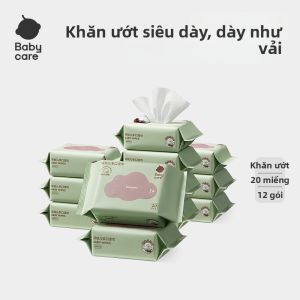 BC BABYCARE | Khăn Ướt An Toàn Cho Bé Lau Tay Miệng Mông Dày Đặc Gói Nhỏ