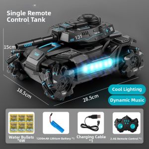 Remote Control Shooting Water Bullet Gesture Sensing Tank Toy Car