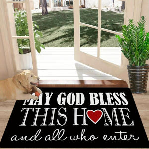 VIKAMA Inspirational Quote Rug Non-Slip Indoor/Outdoor Entry Mat Motivational Bathroom Door Mat Water-Absorbent Home Decor
