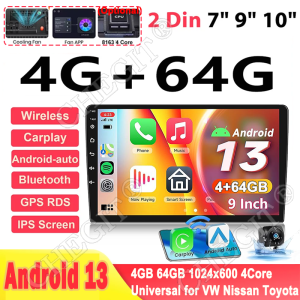 Android13 7 9 10 inch Car Radio GPS 2 din Radio Stereo Receiver Player 64G Multimedia Player wireless CarPlay Android Auto Gift