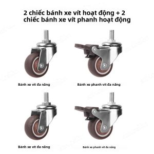 4 Bánh Xe Xoay Bằng Cao Su Mềm Bánh Xe Lăn Yên Tĩnh Bánh Xe Nội Thất Cho Xe Đẩy Giường Cũi Em Bé - Phụ Kiện Di Chuyển Trong Gia Đình