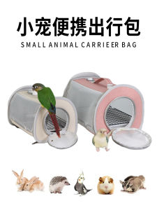 Portable Bird Bag Honey Pouch Outdoors Hamster Carry-On Crossbody Small Guinea Pig Breathable Four-Season Handbag Uoopet