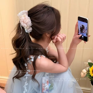 NING ZHOU | Pink Flower Bow Hair Clip