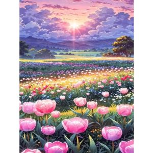 500/1000/1200/2000PCS Jigsaw Puzzle Peaceful Serene Colorful Spring Flowers Blooming Meadow For Adults Gift For Nature Lovers