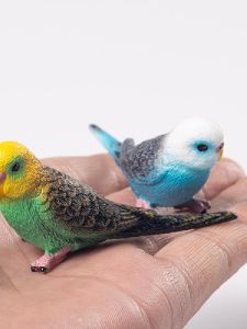 Authentic Artificial Animal Parrot Model Toy Kids Mini Resin Doll Fake Bird Garden Bird Decoration Ornaments