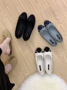 Versatile Fairy Shoe Flat Bottom Slip-On round Toe Spring Autumn New Style Commuter Single Shoe Korean Style Flats Fashionable
