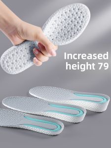 XIANZHAO | Mens Invisible Full-Palm Sports Insole Heightening Shoe Pad Comfortable Breathable Sweat Absorbent Arch Support Non-Slip