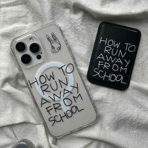 Transparent Magnetic Absorption Acrylic iPhone Case with Card Holder School Drop off Avoidance Design Durable Protective Cover for Apple Phones