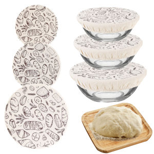 3Pcs Reusable Bowl Cover for Bread Proofing Bread Proofing Cover WIth Elastic Rim Sourdough Rising Dough Bowl Cover Baking Tool