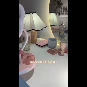 Cermin Bunga Makeup Rias Standing Mirror Kaca Estetik TL014