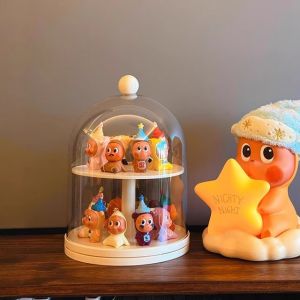 WEIAI | Transparent Display Box for Collectibles with Adjustable Hangers and Fuzzy Protective Cover