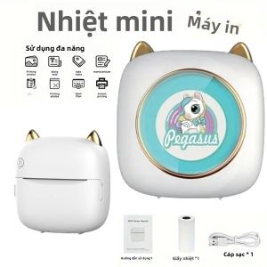 Máy In Nhiệt Mini Di Động Không Mực Tạo Nhãn Dán Cắt Tự Do Bỏ Túi Kết Nối Bluetooth In Ảnh Nhãn Ghi Chú Thẻ
