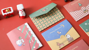 1PCS/5PCS Cartoon Christmas Card Series School Students Supplies Gift Cards For Kids