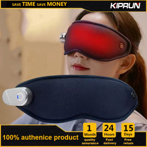 KIPRUN Heated Eye Mask with Vibration and Massager Cordless Rechargeable  Smart 3D Eye Massager with Cooling & Heat Eye Mask Vibration Eye Care Device