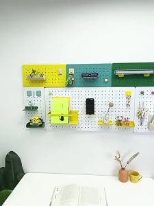 Magnetic Hole Plate Metal Wall Shelf
