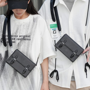 Túi Đeo Chéo Nam 2024 Túi Đeo Vai Đơn Thời Trang Mới Túi Đựng Điện Thoại Di Động Túi Vuông Nhỏ Đi Làm Túi Đeo Chéo Nam