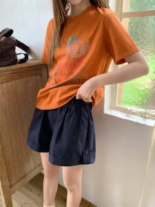 NIHAOKANONG | Quần Short Dài Thoáng Mát Cao Waist Giảm Béo Phong Cách Thường Ngày