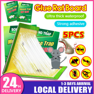 5PCS Mouse Catcher Trap Rat Terminator Rat Glue Board Mouse Trap Sticky Boards Super Glue Mouse Trap Indoor and Outdoor Foldable Pest Control Pad (Pelekat Tikus)