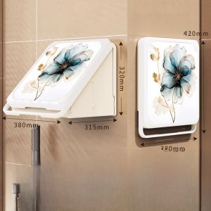 Bathroom Storage Rack Foldable Waterproof Box Toilet Wall Painting Organizer Bathroom Cabinet Clean Clothes Storage Solution