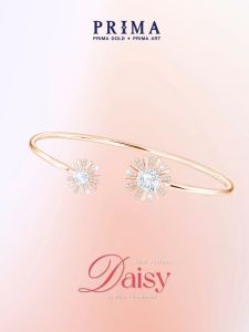 PRIMA Bông Tai Vàng 9K đính Kim Cương - BST Daisy - 991E1743