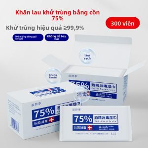 MONLEYTA | Túi đựng khăn ướt sát khuẩn 75% cỡ nhỏ di động dùng tại nhà khăn ướt sát khuẩn cầm tay 100 lá đóng gói riêng biệt
