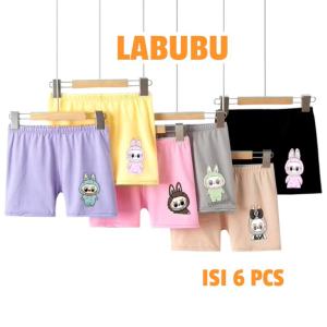 Set Celana Legging & Pendek Anak Perempuan Motif Labubu Nyaman & Keren