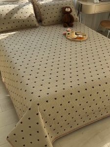 ผ้าคลุมเตียง กระโปรงเตียง ผ้าปูที่นอน 5ฟุต 6ฟุต Bed cover ผ้าฝ้ายด้ายไหม กันแพ้ ปูเตียง1.5/1.8m