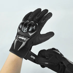 MJMOTO Motorcycle Riding Gloves Men Touchscreen Motocross Gloves Hard Shell Protection Anti-fall Motorbike Gloves Anti-slip Dirt Bike Gloves Black M-XXL