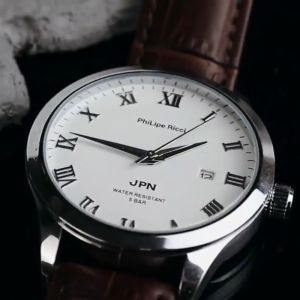 PhiLipe Ricci JPN Jam Tangan Pria 100% Original Japan Movement Anti Air Analog Tanggal Aktif Model Kasual Simpel Garansi Resmi 6244L Water Resist 5 Atm Free Set Box Premium