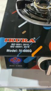 BẾP GAS ĐÔI IKURA IV-666G ĐẦU ĐỐT BẰNG ĐỒNG PHI 78MM VÀ 100MM BẾP GAS DƯƠNG MẶT KÍNH