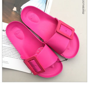 MONIGA Lightweight Anti-Slip Wear-Resistant Flat Bottom Ladies Slippers Indoor Outdoor Spring Summer Autumn Seasonal PVC Material