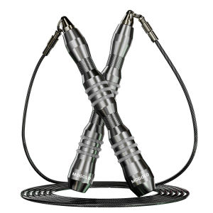 MOGOLD Jump Rope | Metal Non-Slip Handles Super Durable Steel Wire Rope – Knot-Free Fitness Essential