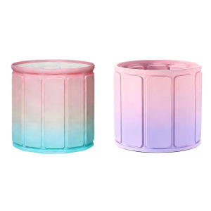 【Vktech】 Portable Bathtub Diameter 27.56in Ice Bath Tub Collapsible Soaking Bath Tub Baths at Home & Outdoor