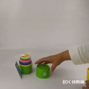 Mainan Edukasi Anak Bayi Tower Puzzle Susun Stacking Cup Cangkir Warna