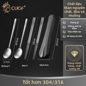 CUGF | Đũa Hợp Kim Titan Chống Chịu Nhiệt Độ Cao Đạt Chuẩn Thực Phẩm